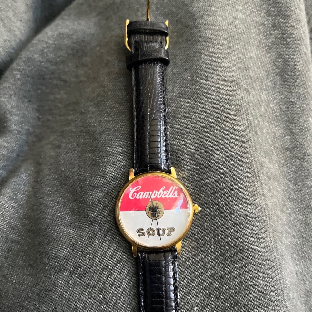 Campbell's Soup Themed Watch - Black and Gold